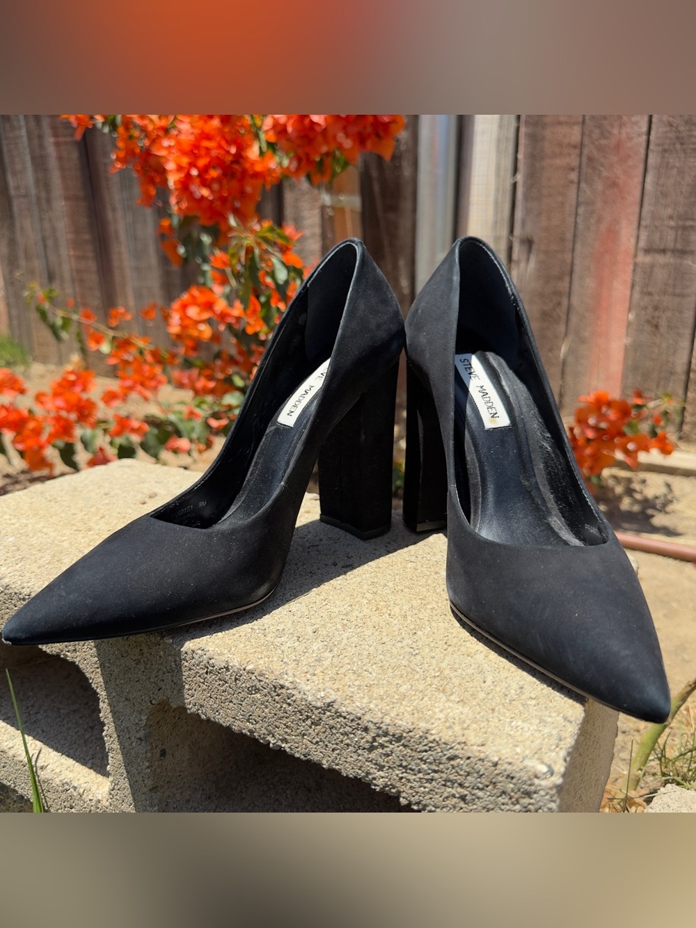 Steve Madden black suede pumps 8